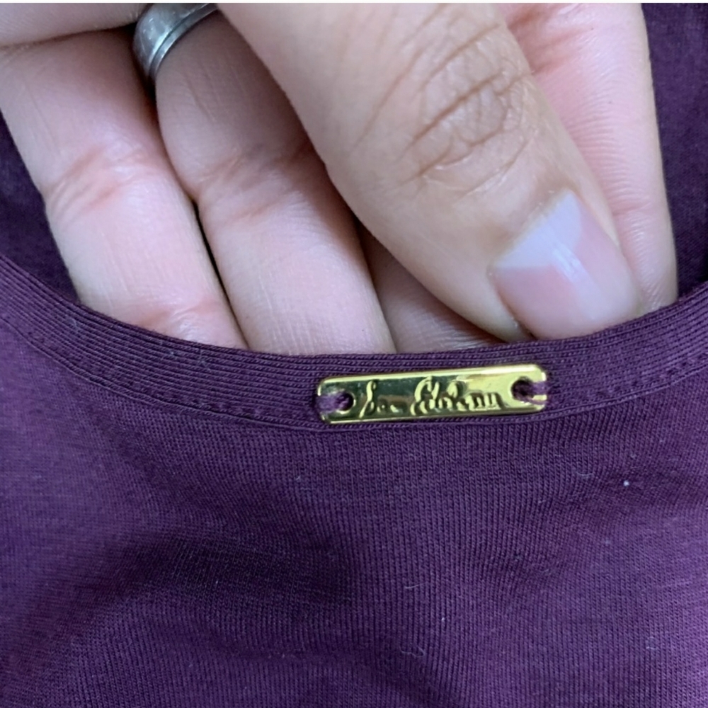 Sam Edelman Long Sleeve Plum Bodysuit Small NWT - Picture 5 of 5